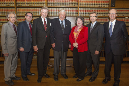 12-Jean Chevrier, Lorne Sossin, Gerald Gummersell, the Honourable Roy McMurtry, Janet Minor, Patrick Monahan and George Strathy 